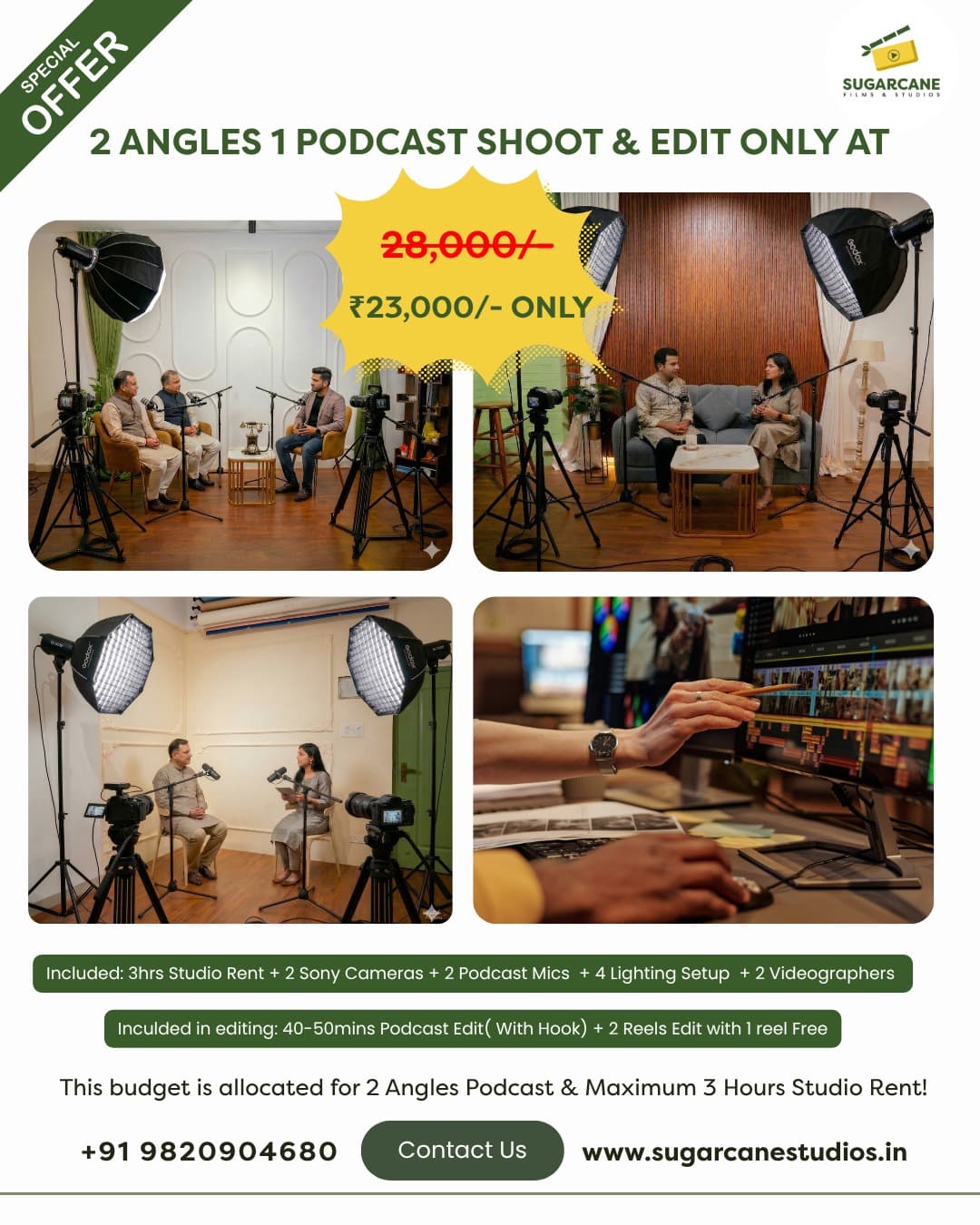 2 Angles / 1 Podcast Shoot with Edit