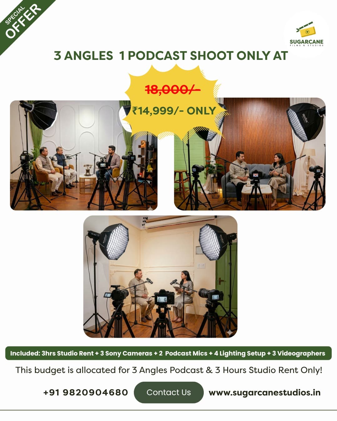 3 Angles / 1 Podcast Shoot