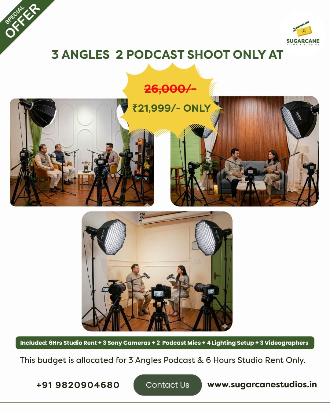 3 Angles / 2 Podcast Shoot